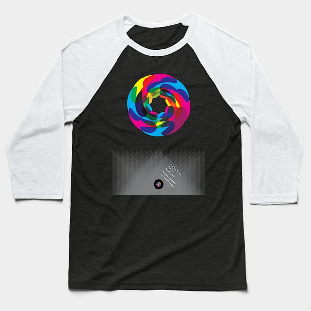 Rainbow Records Baseball T-Shirt by modernistdesign